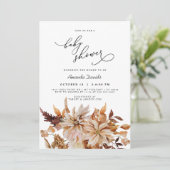 Rust Boho Herfst Herfst Genderneutraal Baby shower Kaart (Staand voorkant)