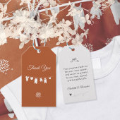 Rust Boho Minimalistisch Genderneutraal Baby showe Cadeaulabel