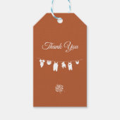 Rust Boho Minimalistisch Genderneutraal Baby showe Cadeaulabel (Voorkant)