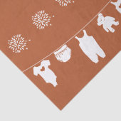 Rust Boho Minimalistische Baby Shower Tissuepapier (Detail)