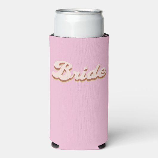 Rust Boho Retro Bachelorette Party Bride Seltzer Blikjeskoeler (Seltzer Voorkant)