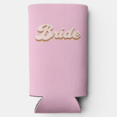 Rust Boho Retro Bachelorette Party Bride Seltzer Blikjeskoeler (Achterkant)