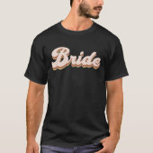 Rust Boho Retro Bachelorette Party Bride T-Shirt (Voorkant)