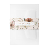 Rust Boho Wildflower Bloemen Vlinder bruiloft Uitnodigingen Wikkel (Voorkant Voorbeeld)