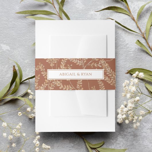 Rust Boho Wildflower Bloemen Vlinder bruiloft Uitnodigingen Wikkel