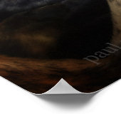 Rust brindled Lurcher Sight Hound Poster (Hoek)