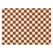 Rust brown and beige checkerboard pattern tafelkleed (Voorkant (Horizontaal))