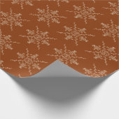 Rust Brown Indian Boho Line Art Symmetry Pattern Cadeaupapier (Hoek)