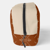 Rust Brown Indian Boho Line Art Symmetry Pattern Toilettasje (Rechts)