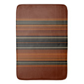 Rust Brown Modern Stripes Badmat (Voorkant Verticaal)