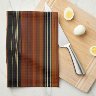 Rust Brown Modern Stripes Theedoek