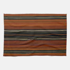 Rust Brown Modern Stripes Theedoek