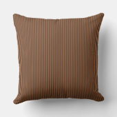 Rust Brown Oranje Ticking Stripe Kussen (Achterkant)