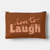 Rust Brown & Peach Large Text With Flowers Etui (Voorkant)