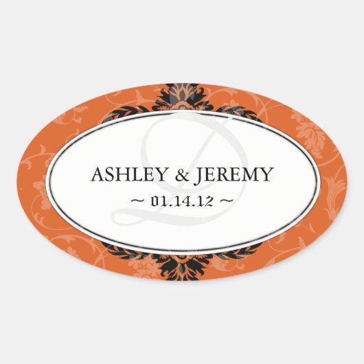 Rust bruiloft gunst Stickers (Voorkant)