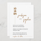 Rust bruiloft uitnodiging, bruiloft woestijn Boho Kaart (Voorkant / Achterkant)