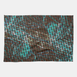 Rust bruin blauw, krassen, klein baksteen of raste theedoek