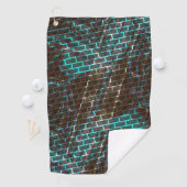 Rust bruin blauw, krassen, klein baksteen of roost golfhanddoek (Insitu)