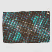 Rust bruin blauw, krassen, klein baksteen of roost golfhanddoek (Horizontaal)