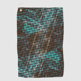 Rust bruin blauw, krassen, klein baksteen of roost golfhanddoek