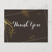 Rust bruin en wit Dank je Briefkaart (Voorkant)