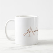Rust Bruin Pampasgras Witte Orchideeën Monogram Koffiemok (Links)