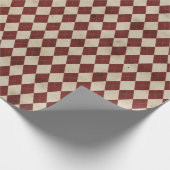Rust burgundy argylepatroon cadeaupapier (Hoek)