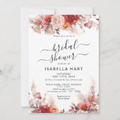 Rust Burnt Oranje Boho Terracotta Vrijgezellenfees Kaart (Voorkant)