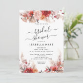 Rust Burnt Oranje Boho Terracotta Vrijgezellenfees Kaart (Staand voorkant)