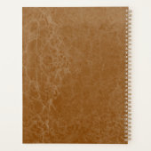 Rust Burnt Oranje Modern Marble Monogram Planner (Achterkant)