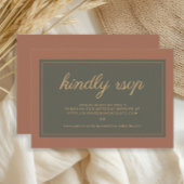 Rust Burnt Oranje Olive Green Kindly RSVP