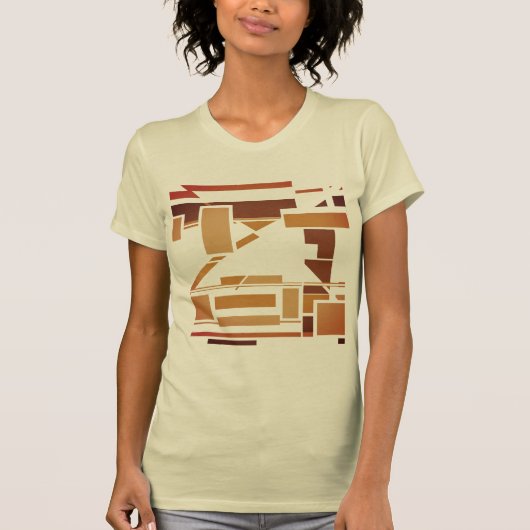 Rust Burnt Sinaasappel Brown Southwest Art-geïnspi T-shirt (Voorkant)