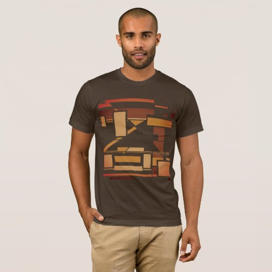 Rust Burnt Sinaasappel Brown Southwest Art-geïnspi T-shirt (Voorkant volledig)