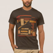 Rust Burnt Sinaasappel Brown Southwest Art-geïnspi T-shirt (Voorkant)