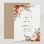 Rust Captivating Bohemian Wedding Kaart (Voorkant / Achterkant)