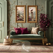 Rust Chinoiserie Bird Floral Romance Tissuepapier