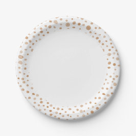 Rust Confetti Watercolor Dots Paper Plate Papieren Bordje