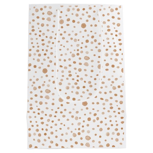 Rust Confetti Waterverf Stippen Gift Bag Medium Cadeauzakje (Achterkant)