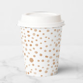 Rust Confetti Waterverf Stippen Papieren Beker (Links)