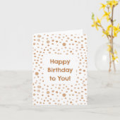 Rust Confetti Waterverf Stippen Verjaardag Kaart (Gele Bloem)