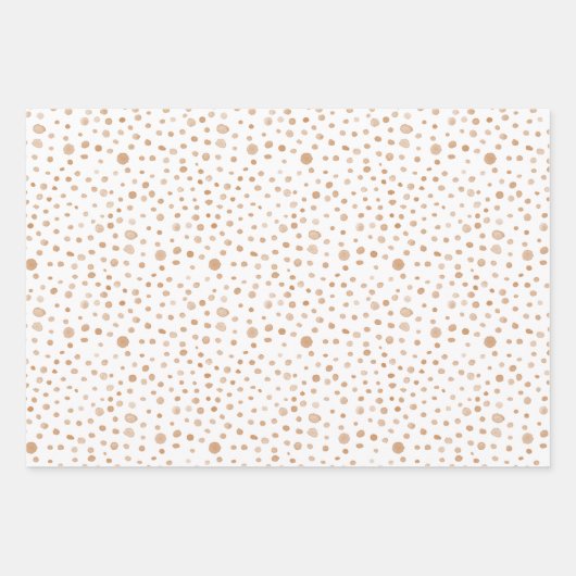 Rust Confetti Waterverf Stippen Wrapping Paper (Voorkant)