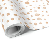 Rust Confetti Waterverf Stippen Wrapping Paper Cadeaupapier (Rol Hoek)