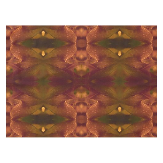 Rust Copper Green Yellow Abstract Tulip Tafelkleed (Voorkant (Horizontaal))