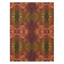Rust Copper Green Yellow Abstract Tulip
