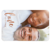 Rust Copper Love Calligraphy Script Romantic Photo Magneet (Horizontaal)