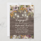 Rust Cream Paarse Floral String Lights Wood Kaart (Voorkant)