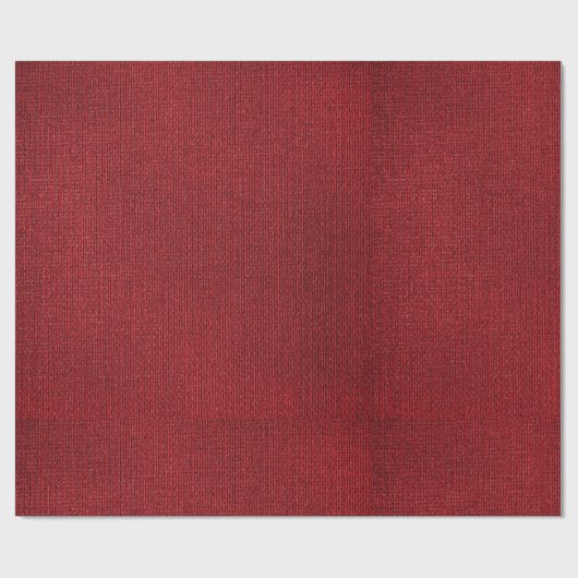 Rust Deep Red Burgundy Burlap Style Country Chic Cadeaupapier (Vlak)