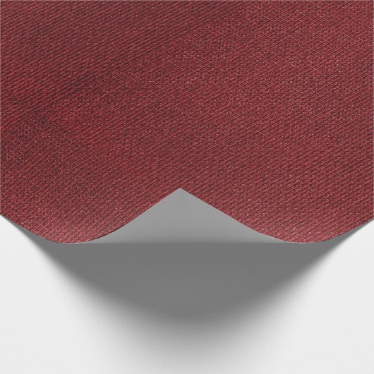 Rust Deep Red Burgundy Burlap Style Country Chic Cadeaupapier (Hoek)