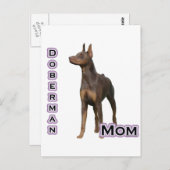 Rust Doberman Moeder 4 Briefkaart (Voorkant / Achterkant)