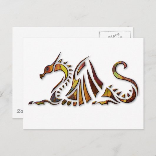 Rust Dragon Briefkaart (Voorkant / Achterkant)